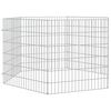vidaXL Recinto animales corral 6 paneles hierro galvanizado 54x60 cm