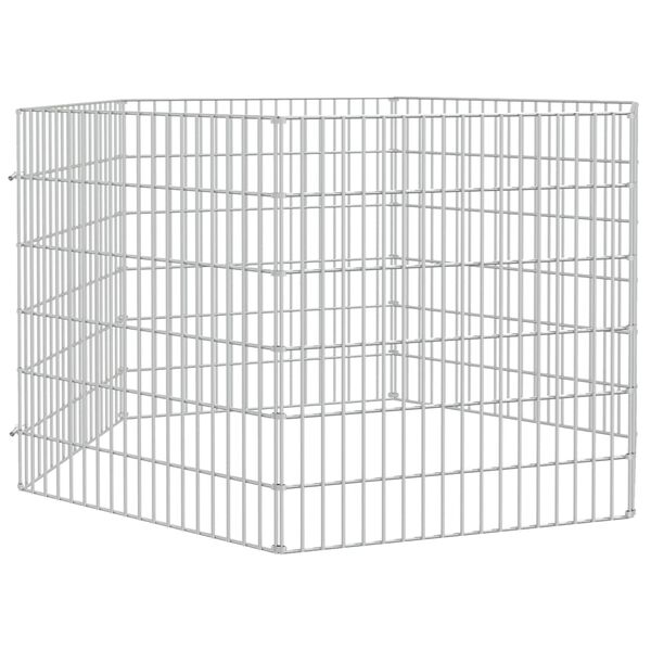 vidaXL Recinto animales corral 6 paneles hierro galvanizado 54x60 cm