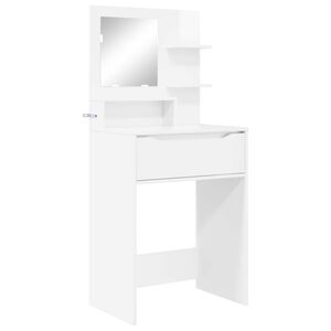 vidaXL Mesas de tocador de dormitorio brillante 80 x 39,6 x 135 cm