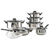 HI Bater&iacute;a de cocina de acero inoxidable 12 piezas