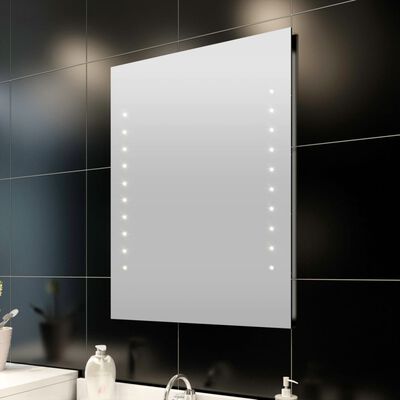 vidaXL Espejo de pared con luces LED 60x80 cm