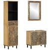 vidaXL Conjunto de muebles de ba&ntilde;o 3 piezas madera maciza de mango