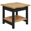 VidaXL Mesa lateral EKAI Negro 50 x 50 x 45,5 cm Madera de Pino Maciza