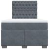vidaXL Cama box spring con colchón terciopelo gris oscuro 120x190 cm