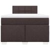 vidaXL Cama box spring con colch&oacute;n tela marr&oacute;n oscuro 120x190 cm