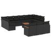vidaXL Set sof&aacute;s de jard&iacute;n 14 pzas con cojines rat&aacute;n sint&eacute;tico negro