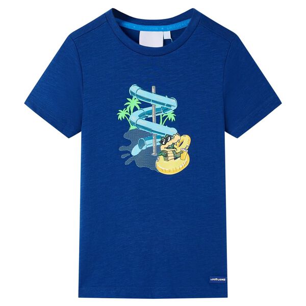 Camiseta infantil azul oscuro 92