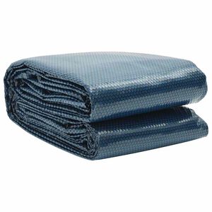 vidaXL Cubierta solar de piscina de PE flotante negro y azul 600x400cm
