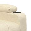 vidaXL Sillón de masaje elevable tela color crema