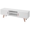 vidaXL Mueble para TV MDF blanco brillante 150x35x48,5 cm