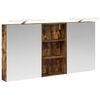 vidaXL Juego de Muebles de Ba&ntilde;o 3 uds. Roble Ahumado