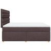 vidaXL Cama box spring con colch&oacute;n tela marr&oacute;n oscuro 180x200 cm