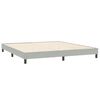 vidaXL Cama box spring con colchones terciopelo gris claro 200x220 cm