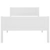 vidaXL Estructura de cama sin colchón madera de pino blanco 90x200 cm