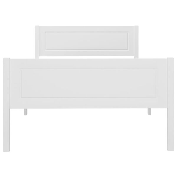 vidaXL Estructura de cama sin colchón madera de pino blanco 90x200 cm