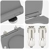 vidaXL Asiento de WC Gris 47 x 37,5 x 3,8 cm Duroplast