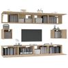 vidaXL Set de muebles para TV 6 pzas madera contrachapada roble sonoma
