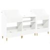 vidaXL Juego de Estantes para Medios 3 uds. Blanco 212 x 46 x 112 cm