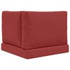 vidaXL Coj&iacute;n para sof&aacute; de exterior 3 pcs Rojo vino tinto Poli&eacute;ster