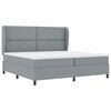 vidaXL Cama tipo Box Spring con colch&oacute;n Gris claro 200 x 200 cm tela
