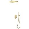 vidaXL Sistema de ducha acero inoxidable 201 dorado