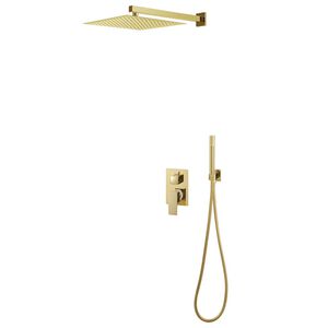 vidaXL Sistema de ducha acero inoxidable 201 dorado