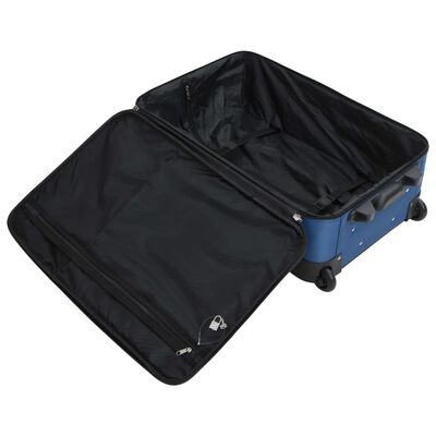 vidaXL Juego de maletas de viaje de 5 piezas tela azul