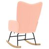 vidaXL Mecedora Rosa Tela Sherpa
