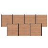 vidaXL Panel de valla 7 pcs WPC y Aluminio Marr&oacute;n