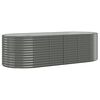 vidaXL Jardinera arriate acero galvanizado gris 249x100x68 cm