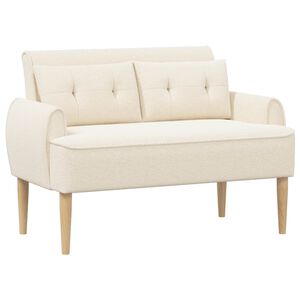 vidaXL Sof&aacute; amoroso con botones acolchados Crema 117 x 67 x 77 cm