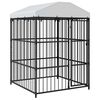 vidaXL Perrera de exterior con techo 150x150x210 cm