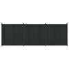 vidaXL Panel de valla 3 uds. 530 x 186,5 cm WPC y Aluminio Negro
