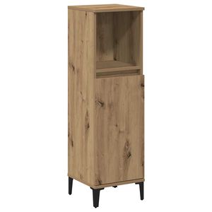 vidaXL Armario de ba&ntilde;o madera de ingenier&iacute;a roble artisan 30x30x100 cm