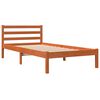 vidaXL Estructura de cama sin colch&oacute;n madera maciza marr&oacute;n 90x190 cm