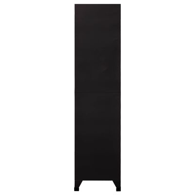 vidaXL Taquilla de acero negro 90x45x180 cm