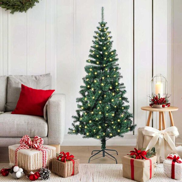 vidaXL &Aacute;rbol de Navidad Artificial Preiluminado Verde 150 cm
