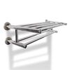 vidaXL Toallero de acero inoxidable 6 tubos