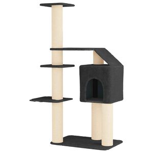vidaXL &Aacute;rbol para gatos con postes de sisal Gris oscuro 183 cm