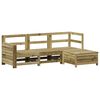 vidaXL Juego de sof&aacute;s de jard&iacute;n 4 pzas madera de pino impregnada