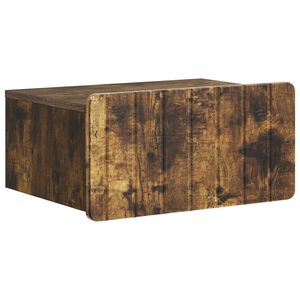 vidaXL Mesita de Noche de Pared Roble Ahumado 49 x 34,5 x 24 cm