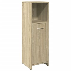 vidaXL Armario de ba&ntilde;o madera contrachapada color roble 30x30x95 cm