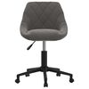 vidaXL Silla de oficina giratoria de terciopelo gris oscuro