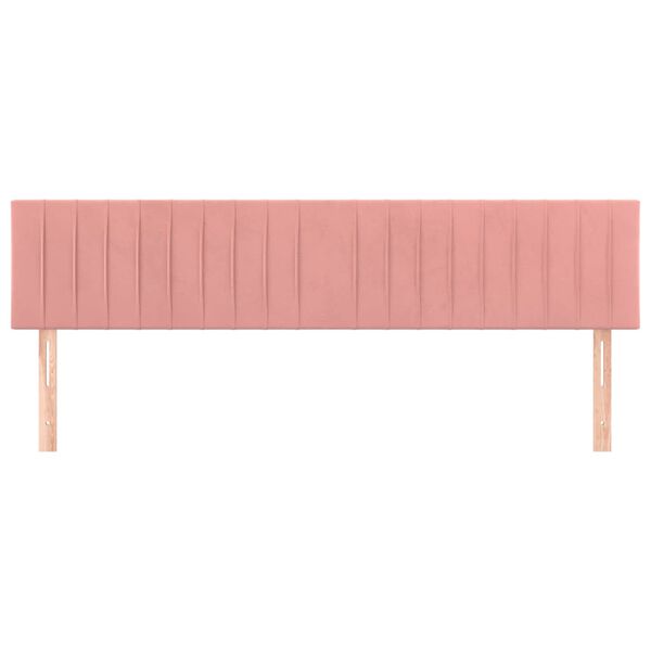 vidaXL Cabeceros terciopelo rosa 160x5x78/88 cm
