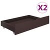 vidaXL Estructura de cama con 2 cajones pino marr&oacute;n oscuro 90x200 cm