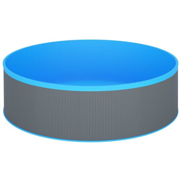 vidaXL Piscina de chapoteo con skimmer colgante y bomba 350x90 cm gris