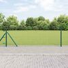 vidaXL Valla con Poste Verde 0,6 x 50 m Acero y PVC
