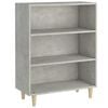 vidaXL Aparador de madera contrachapada gris hormig&oacute;n 69,5x32,5x90 cm