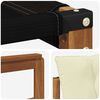 vidaXL Conjunto de sof&aacute;s de exterior con coj&iacute;n 4 pcs Natural y Crema