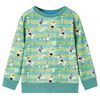 Sudadera infantil verde claro melange 140